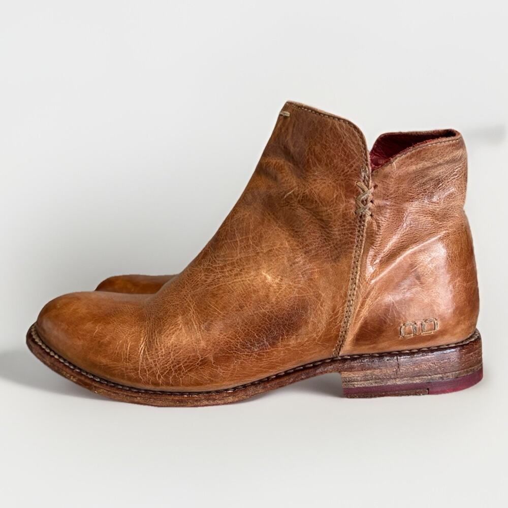 BED|STU Yurisa Leather Booties Tan Rustic 1175 Women's Size 8